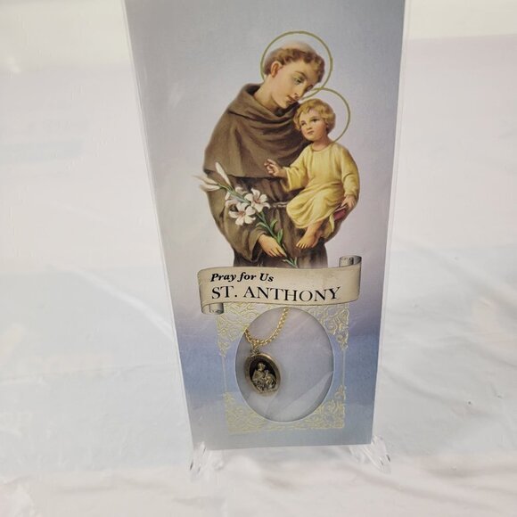 Catholic Prayer Jewelry Pray For Us ST. ANTHONY Religious Jewelry Accent - Picture 5 of 14
